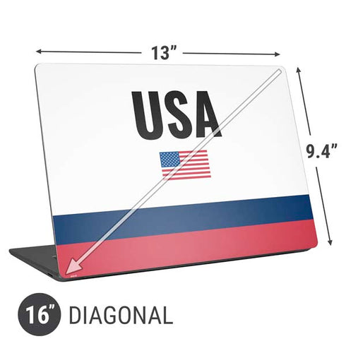 USA American Flag Universal Laptop 16in (13 x 9.4in) Skin